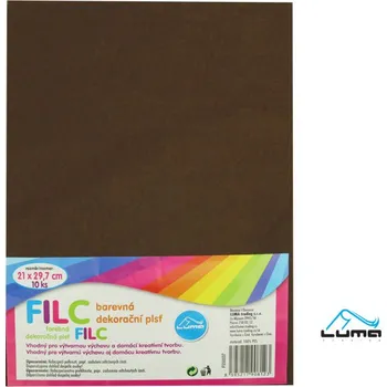 Luma filc 1mm dekorační, 20x30cm hnědý