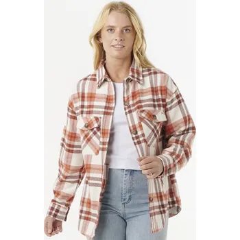 Pánská košile Košile Rip Curl OCEANIC L/S FLANNEL SHIRT Brick velikost M