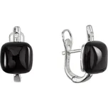 Stříbrné náušnice s pravým onyxem 11731.3