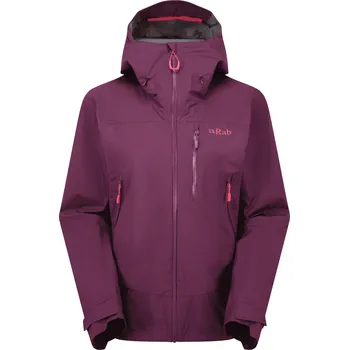 Dámská větrovka Dámská nepromokavá bunda Rab Downpour Mountain Barva: Mulberry, Velikost: L