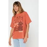 Tričko Rip Curl OCEANIC HERITAGE TEE Brick velikost XS