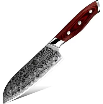 Kuchyňský nůž SaKuRo Red Pakka Santoku nůž 12,7 cm