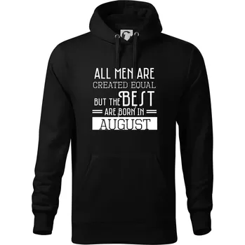 Pánská mikina All men are created equal august - Mikina pánská Cape s kapucí - 3XL ( Černá )
