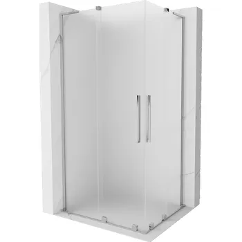 Mexen Velar L Duo sprchový kout posuvný 90 x 80 cm, matné sklo, chrom - 871-090-080-02-33-01 Sprchové kouty