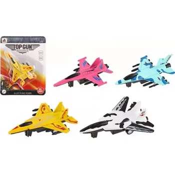 autíčko Letadlo/stíhačka kov/plast 11cm na zpětné natažení 4 barvy na kartě 13x17x4cm