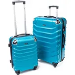 Tmavě tyrkysová sada 2 skořepinových kufrů "Premium" (M + XL velikost)