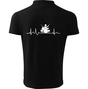 Pánská košile EKG bubeník - Polokošile pánská Pique Polo 203 - L ( Černá )