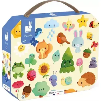 JANOD Puzzle v kufříku Příroda 20 dílků