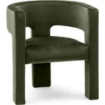 Tmavě zelené designové křeslo ALPAH B VELVET