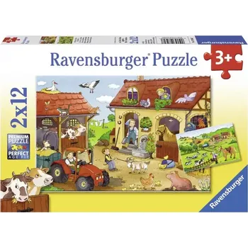 Puzzle RAVENSBURGER Puzzle Práce na farmě 2x12 dílků