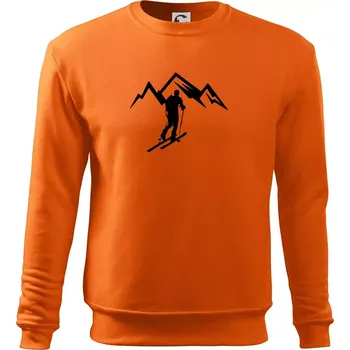 Pánská mikina Skialp výlet na hory - Mikina Essential pánská - S ( Oranžová )
