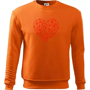 Pánská mikina Srdce síť - Mikina Essential pánská - 3XL ( Oranžová )