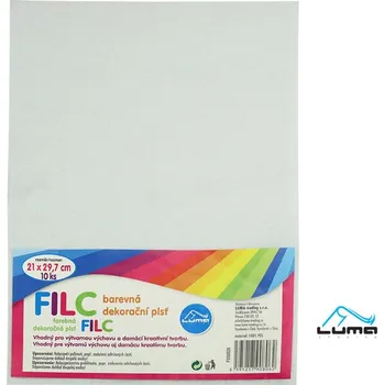 Výtvárné potřeby Luma filc 1mm dekorační, 20x30cm bílý