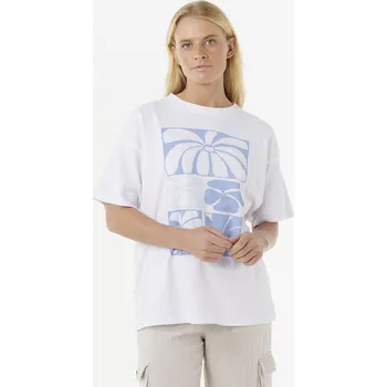 Pánská móda Tričko Rip Curl OCEANIC HERITAGE TEE Optical White velikost XS