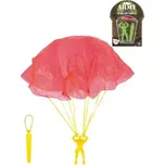 Parašutista létající figurka vystřelovací s padákem 9cm 2 barvy plast na kartě
