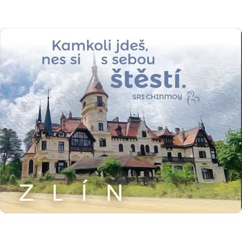 Set školních potřeb Magnet na lednici Zlín "Kamkoli jdeš, nes si s sebou štěstí"