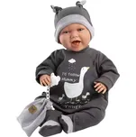 Llorens 74107 NEW BORN - realistická panenka miminko se zvuky a měkkým látkovým tělem - 42 cm