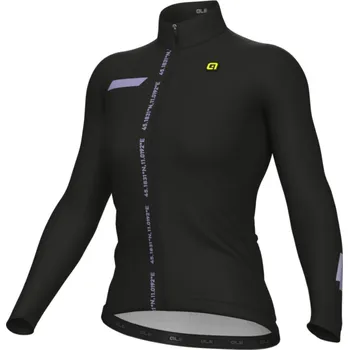 cyklistický dres ALÉ Cyklistický dres s dlouhým rukávem zimní - PR-E FOLLOW ME - černá