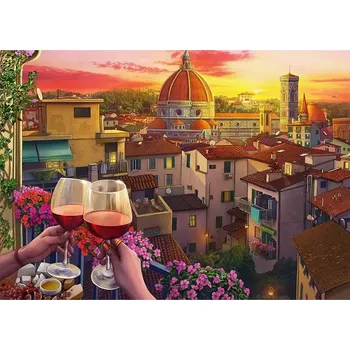Puzzle RAVENSBURGER Puzzle Útulná místa: Terasa ve Florencii XXL 500 dílků