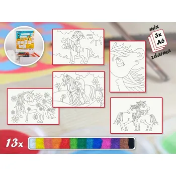 kreativní sada Sada pro pískování střední KONÍCI