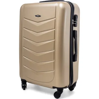 Zlatý elegantní odolný kufr na kolečkách "Armor" - vel. XL