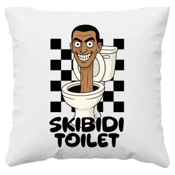 Žertovný předmět Skibidi toilet - Hlava v záchode - polštář s potiskem- Tričkový.cz