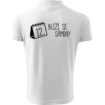 Pánská košile Blíží se Sámday - Polokošile pánská Pique Polo 203 - 3XL ( Bílá )