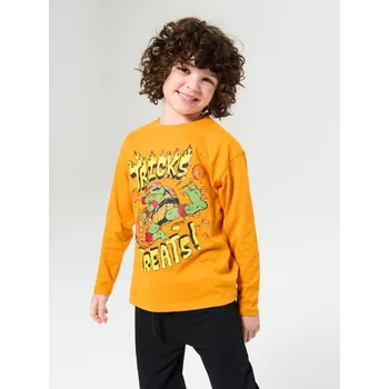 Chlapecké oblečení Sinsay - Tričko s dlouhými rukávy Teenage Mutant Ninja Turtles - oranžová - 204FC-22X - 204FC-22X-128