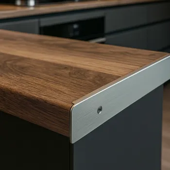 Kuchyňská pracovní deska Interex Koncová lišta pracovní desky 38 mm / Nerez Levá 600 mm