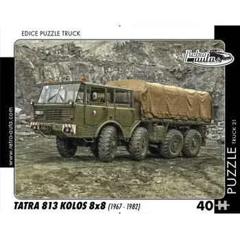 Puzzle RETRO-AUTA Puzzle TRUCK č.21 Tatra 813 Kolos 8x8 (1967-1982) 40 dílků
