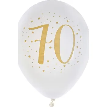 Balónek Santex Balónky latexové "70" bílé 8 ks