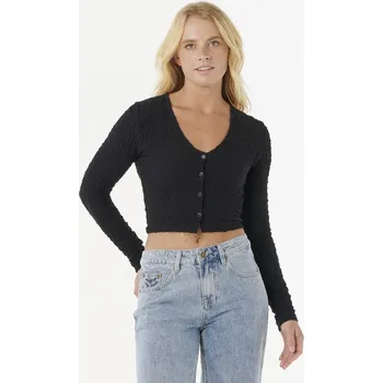 Pánské tričko Tričko Rip Curl SUNSET LUAU TEXTURE LS TEE Black velikost S