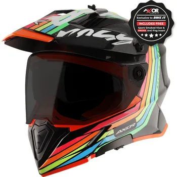 Helma na motorku Axor Helmet X-Cross přilba- X2 černá lesk/šedá grafika - XXL AXR018