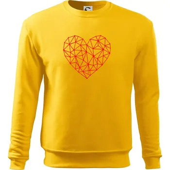 Pánská mikina Srdce síť - Mikina Essential pánská - 2XL ( Žlutá )