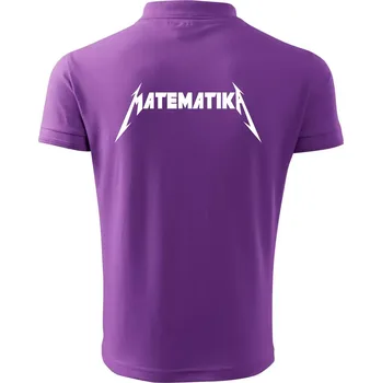 Pánská košile Matematika rock logo - Polokošile pánská Pique Polo 203 - M ( Fialová )