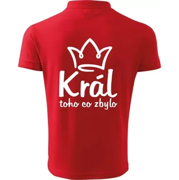 Pánská košile Král toho co zbylo - Polokošile pánská Pique Polo 203 - 4XL ( Červená )