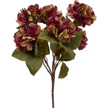 Bytová dekorace Atmosphera Umělý buket FRIA 5 hortenzií, výška 53 cm, fialový