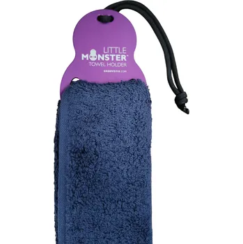 Ostatní GrooveFix Little Monster ručník modrý s fialovou sponou
