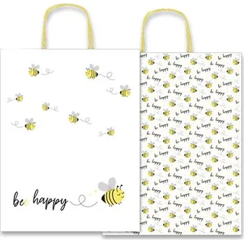 Dárková taška Sadoch Papírová taška Be Happy, 260x120x345mm
