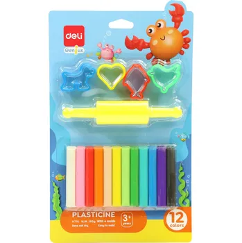 modelína a plastelína Plastelína měkká 12 barev DELI