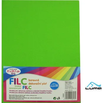 Luma filc 1mm dekorační,20x30cm světle zelený