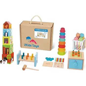 Dřevěná hračka 2Kids Toys Dárkový set hraček pro nejmenší 12m+
