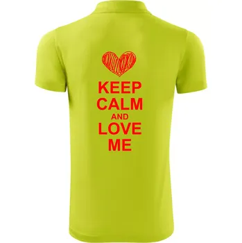 Pánská košile Keep calm and love me - Polokošile Victory sportovní (dresovina) - XL ( Limetková )