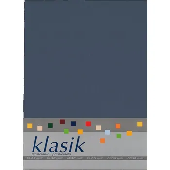 Prostěradlo SCANquilt bavlněné prostěradlo KLASIK šedomodrá 260 x 270 cm