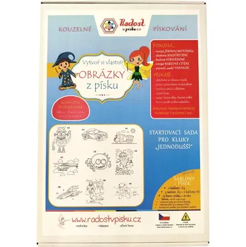 Písek na pískování Sada pro pískování startovací pro kluky - jednodušší