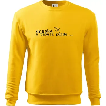 Pánská mikina Dneska k tabuli půjde - Mikina Essential pánská - XL ( Žlutá )