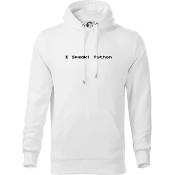 Pánská mikina I Speak Python - Mikina pánská Cape s kapucí - 5XL ( Bílá )