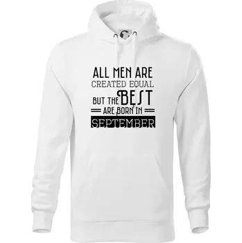 Pánská mikina All men are created equal september - Mikina pánská Cape s kapucí - 2XL ( Bílá )