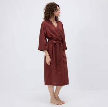 Dámský župan Reserved - Župan z lyocellu - karmínová - 094EY-92X - 094EY-92X-X_S