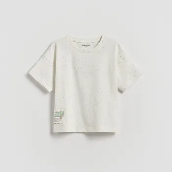 Reserved - Tričko s vysokým podílem bavlny - krémová - 000FH-01X - 000FH-01X-104